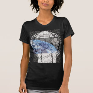 T-shirt les femmes abstrait de la terre