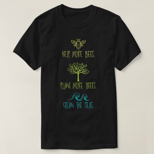 T-shirt Les femmes aident plus d'abeilles Plantes plus d'a (Design devant)