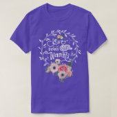 T-shirt Les Femmes Aiment Être Appelée Nanny Femmes Floral (Design devant)