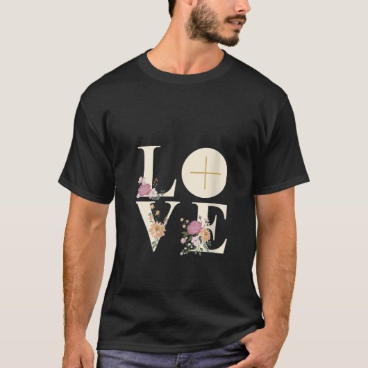 T-shirt Les femmes aiment la Croix de la liturgie eucharis (Devant)