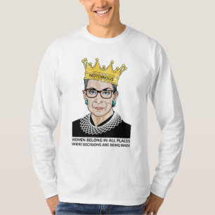T-shirt Les femmes appartiennent à tous les endroits où 