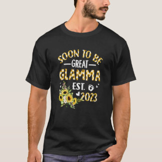 T-shirt Les Femmes Bientôt Être Glamma 2023 Tournesol Nouv