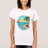T-shirt Les femmes blanches de plage (Devant)