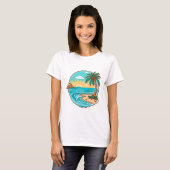 T-shirt Les femmes blanches de plage (Devant entier)