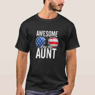 T-shirt Les FEMMES Comme Ma Tante American Flag Sunglass