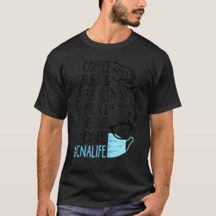 T-shirt Les Femmes Dy Coffee Scrubs Et Gants En Caoutchouc