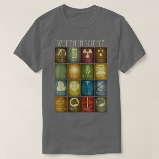 T-shirt Les Femmes En Science Grâce À Un Scientifique (Design devant)