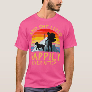 T-shirt Les Femmes Et Elle Vivaient Heureusement Jamais Ap