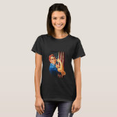 T-shirt Les femmes font le tour du Riveter et portent le d (Devant entier)