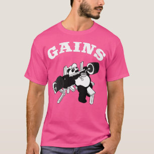 T-shirt Les Femmes Gagnent Panda Poids Bodybuilding Gym