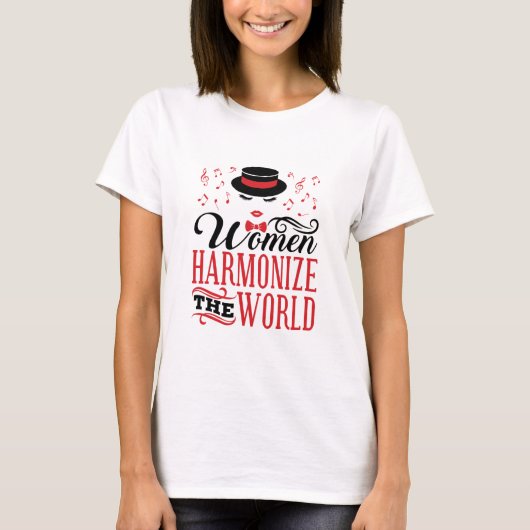 T-shirt Les femmes harmonisent le monde du barbier (Devant)