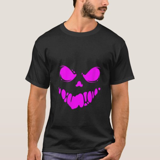 T-shirt Les femmes Jack-o'-lantern font face à un hallowee (Devant)