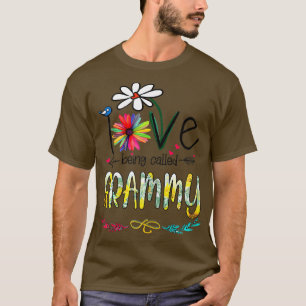 T-shirt Les Femmes J'Aime Être Appelée Grammy Tournesol Mè