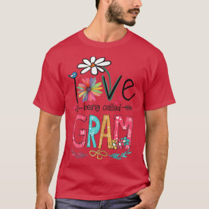 T-shirt Les Femmes J'Aime Être Appelées Gram Sunflower Gif