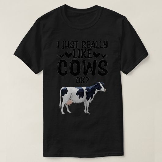 T-shirt Les Femmes J'Aime Vraiment Les Vaches Ok Ferme Vac (Design devant)