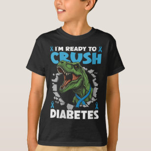 T-shirt Les Femmes Je Suis Prêt À Écraser Le Diabète À Col