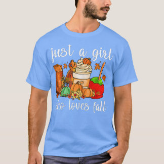 T-shirt Les Femmes Juste Une Fille Qui Aime Tomber Épice D