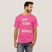 T-shirt Les femmes mangent Sleep Opera Répéter Funny Music (Devant entier)