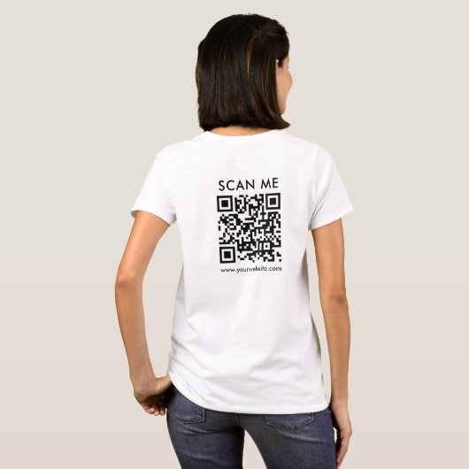 T-shirt Les femmes me scanner QR Code double face impressi (Dos entier)