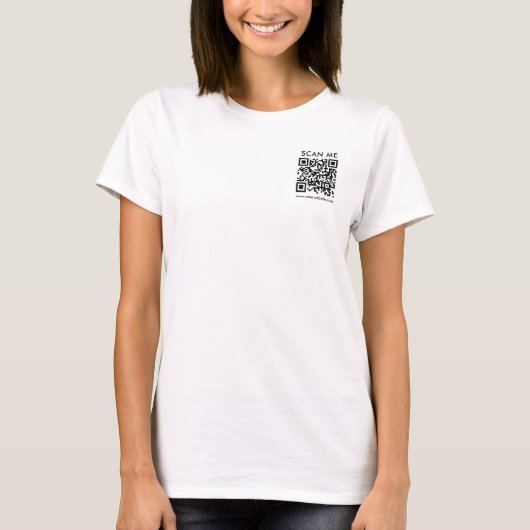 T-shirt Les femmes me scanner QR Code double face impressi (Devant)