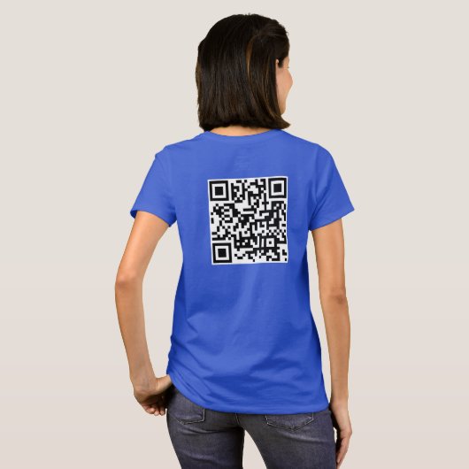 T-shirt Les femmes me scanner QR Code double face profonde (Dos entier)
