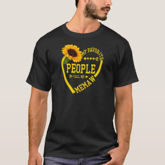 T-shirt Les Femmes Mes Gens Préférés M'Appelent Mémo Mères
