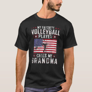 T-shirt Les Femmes Mon Joueur De Volley-ball Préféré M'App
