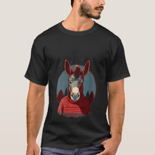 T-shirt Les femmes Noël Donkey Père Noël sur l'âne de Noël
