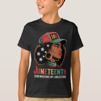 T-shirt Les femmes noires Juneteenth Se souvenir de mes an