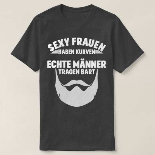 T-shirt Les femmes ont des courbes les hommes ont la barbe (Design devant)