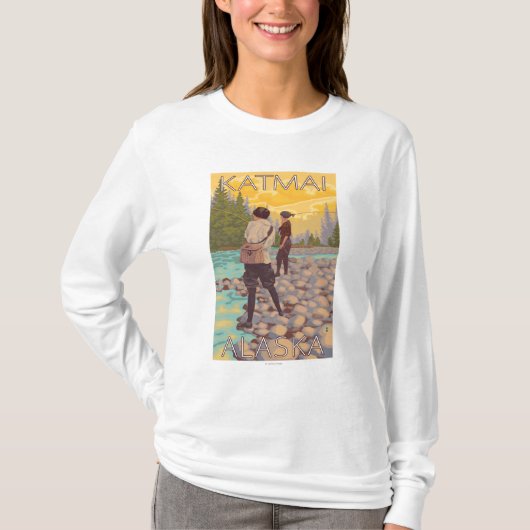 T-shirt Les femmes pilotent la pêche - Katmai, Alaska (Devant)