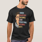 T-shirt Les Femmes Quand L'Injustice Devient La Résistance (Devant)