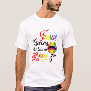 T-shirt Les Femmes Reines Sont Nées Le 5 Mai Anniversaire 