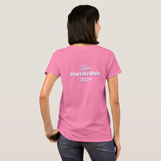 T-shirt Les Femmes Sans Enfant Votent Aussi ! Harris Walz  (Dos entier)