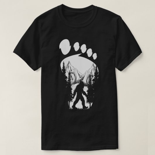 T-shirt Les Femmes Sasquatch Ou Bigfoot Dans Le Footprin F (Design devant)