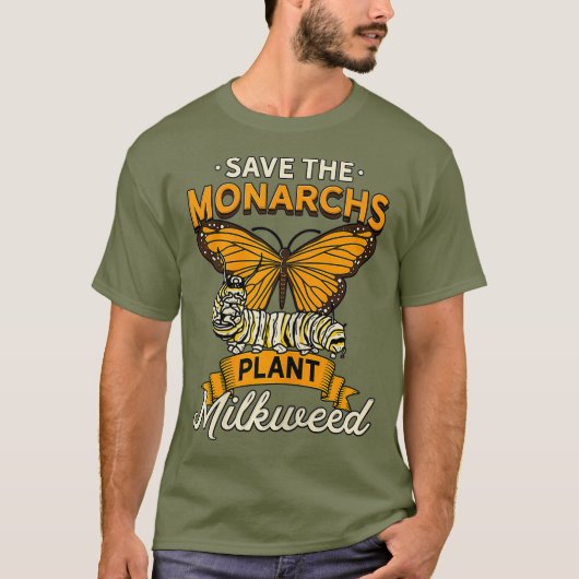 T-shirt Les femmes sauvent les monarques Plante Milkweed F (Devant)