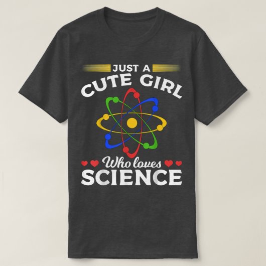 T-shirt Les Femmes Scientifiques Atom Juste Une Mignonne F (Design devant)