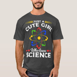 T-shirt Les Femmes Scientifiques Atom Juste Une Mignonne F