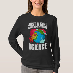 T-shirt Les Femmes Scientifiques geeks Juste Une Fille Qui