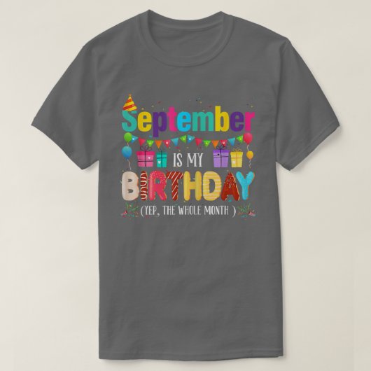 T-shirt Les Femmes Septembre Est Mon Anniversaire Mois Yep (Design devant)