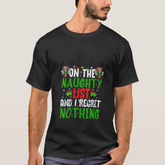 T-shirt Les Femmes Sur La Liste Des Méchants Et Je Ne Regr