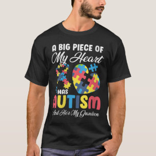 T-shirt Les Femmes Un Gros Morceau De Mon Coeur A L'Autism