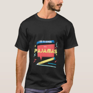 T-shirt Les Femmes Va À L'École Dans Mon Pyjamas Enfant