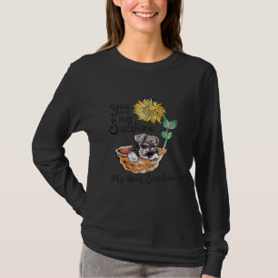 T-shirt Les femmes vous êtes mon soleil Schnauzer Sunflowe