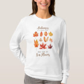 T-shirt Les feuilles d'automne sont des citations de fleur (Devant)