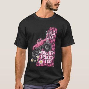 T-shirt Les Filles Aiment Aussi Les Camions Monstres Camio