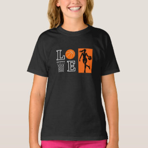 T-shirt Les filles aiment le basket-ball, joueur de basket