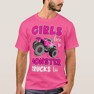 T-shirt Les filles aiment les camionnettes Monster Trop mi