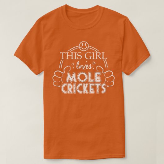 T-shirt Les filles aiment les crickets de taule élever des (Design devant)
