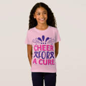 T-Shirt Les filles applaudissent pour un rose et pourpre (Devant entier)